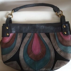 Vintage leather/suede shoulder bag